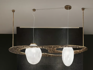 STONE - Suspension lamp in blown glass and metal by Patrizia Volpato - view 3
